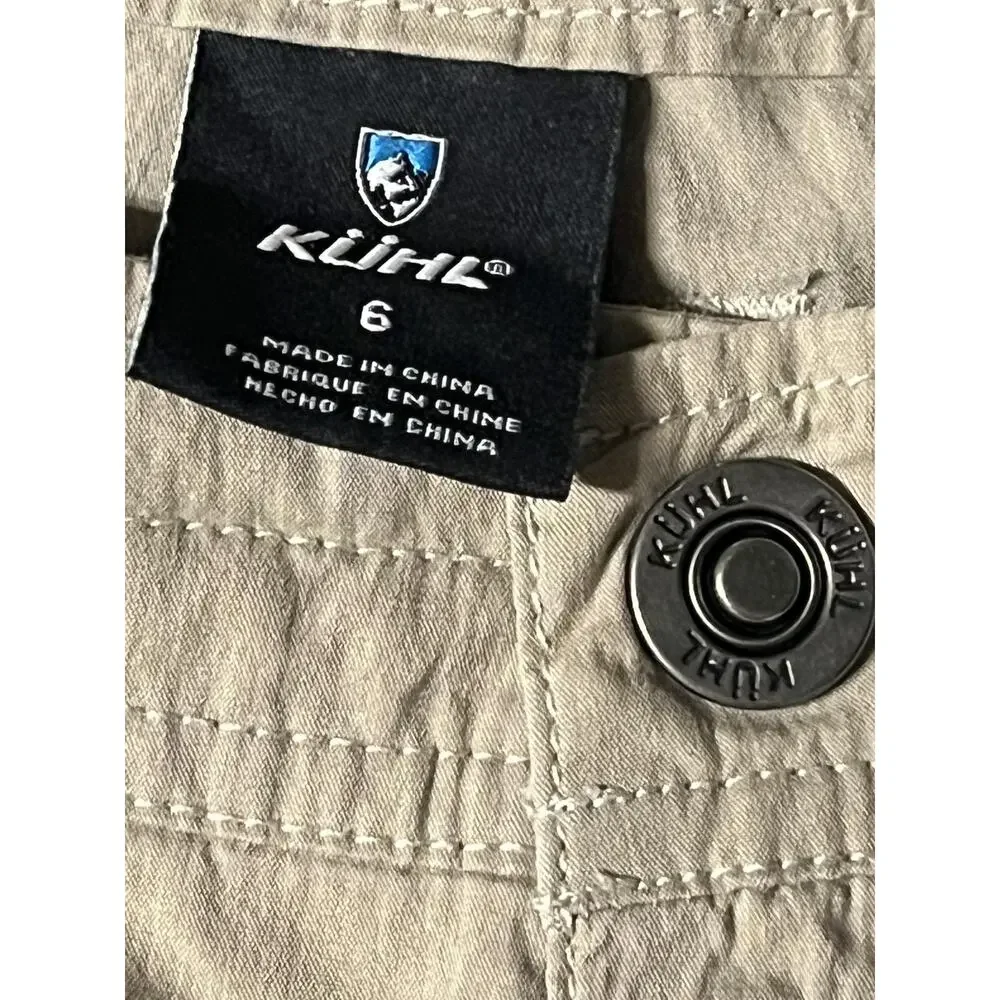 Kuhl Pants Womens 6 Beige Cargo Capri Stretch Lightweight Hiking Outdoor Travel - Picture 3 of 11